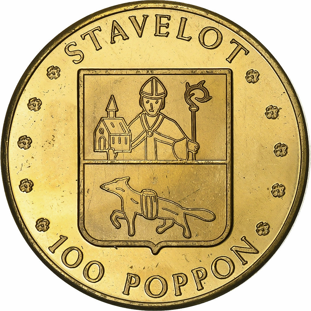Belgio, ficha, 100 Poppon - Stavelot, 1983, Rame, BB