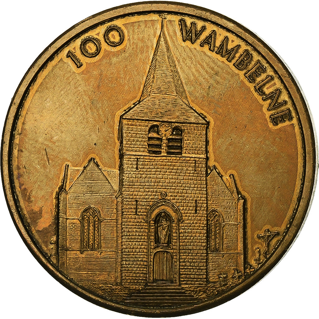 Belgia, Token, 100 Wambelne - Wemmel, 1983, Miedź, EF(40-45)