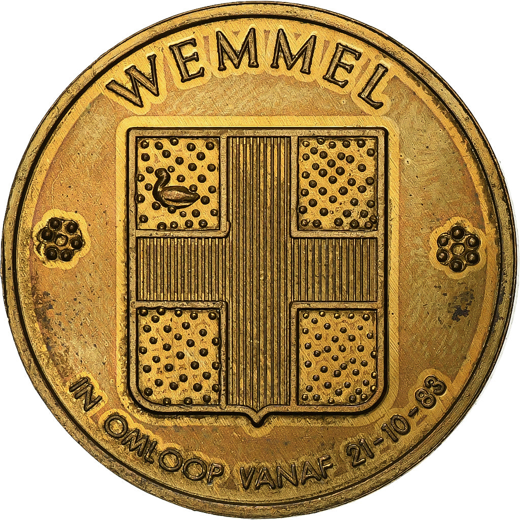 Belgia, Token, 100 Wambelne - Wemmel, 1983, Miedź, EF(40-45)