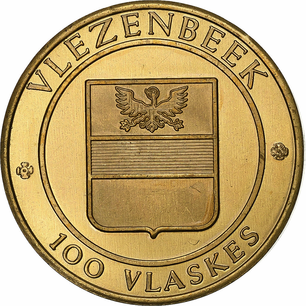 Belgia, Token, 100 Vlaskes - Vlezenbeek, 1983, Miedź, EF(40-45)
