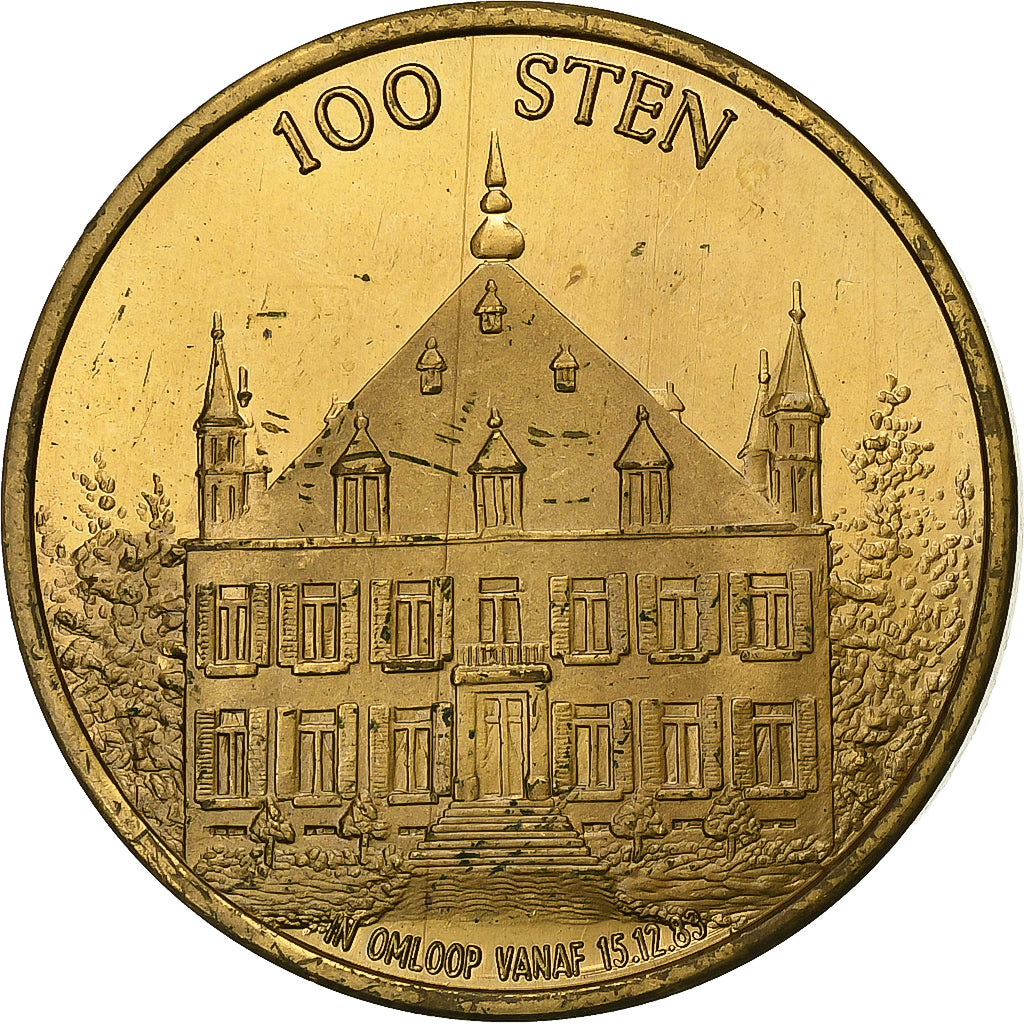 Belgia, Token, 100 Sten, 1983, Miedź, EF(40-45)