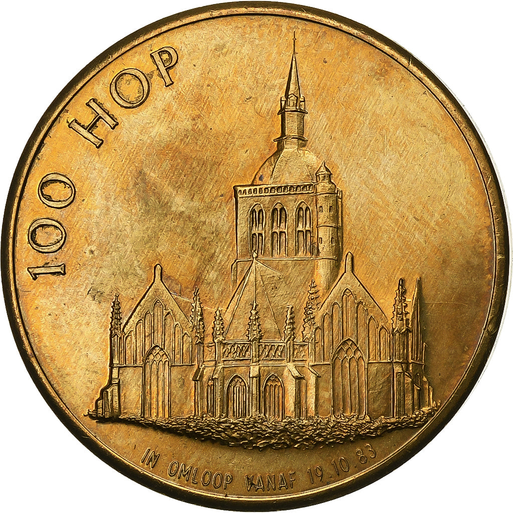 Belgium, Token, 100 Hop - Poperinge, 1983, Copper, EF(40-45)