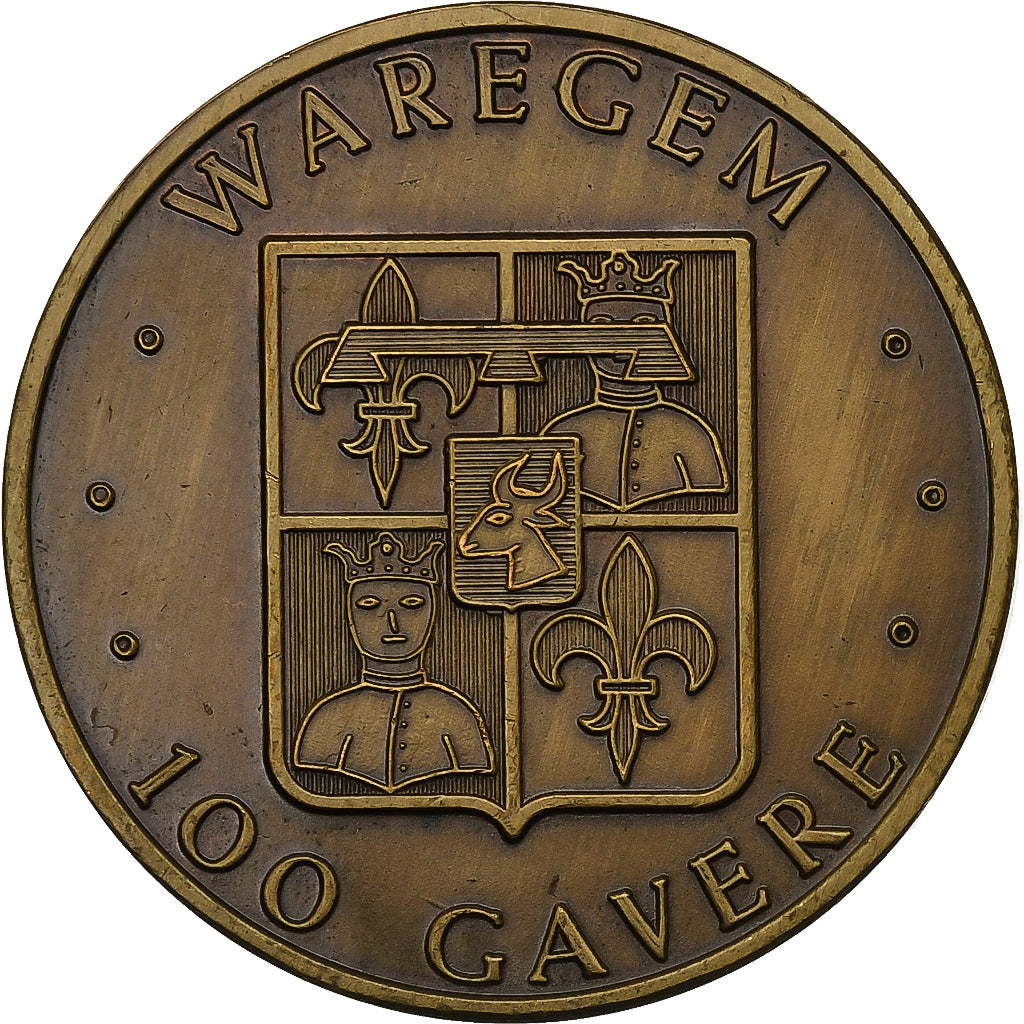 Bélgica, Token, 100 Gavere - Waregem, 1983, Bronze, AU(50-53)