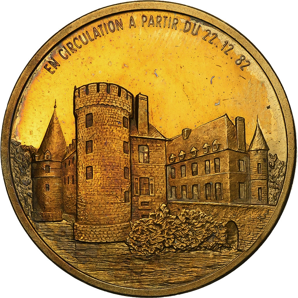 Belgique, Jeton, 100 Tumuli - Braine-le-Château, 1982, Cuivre, TTB