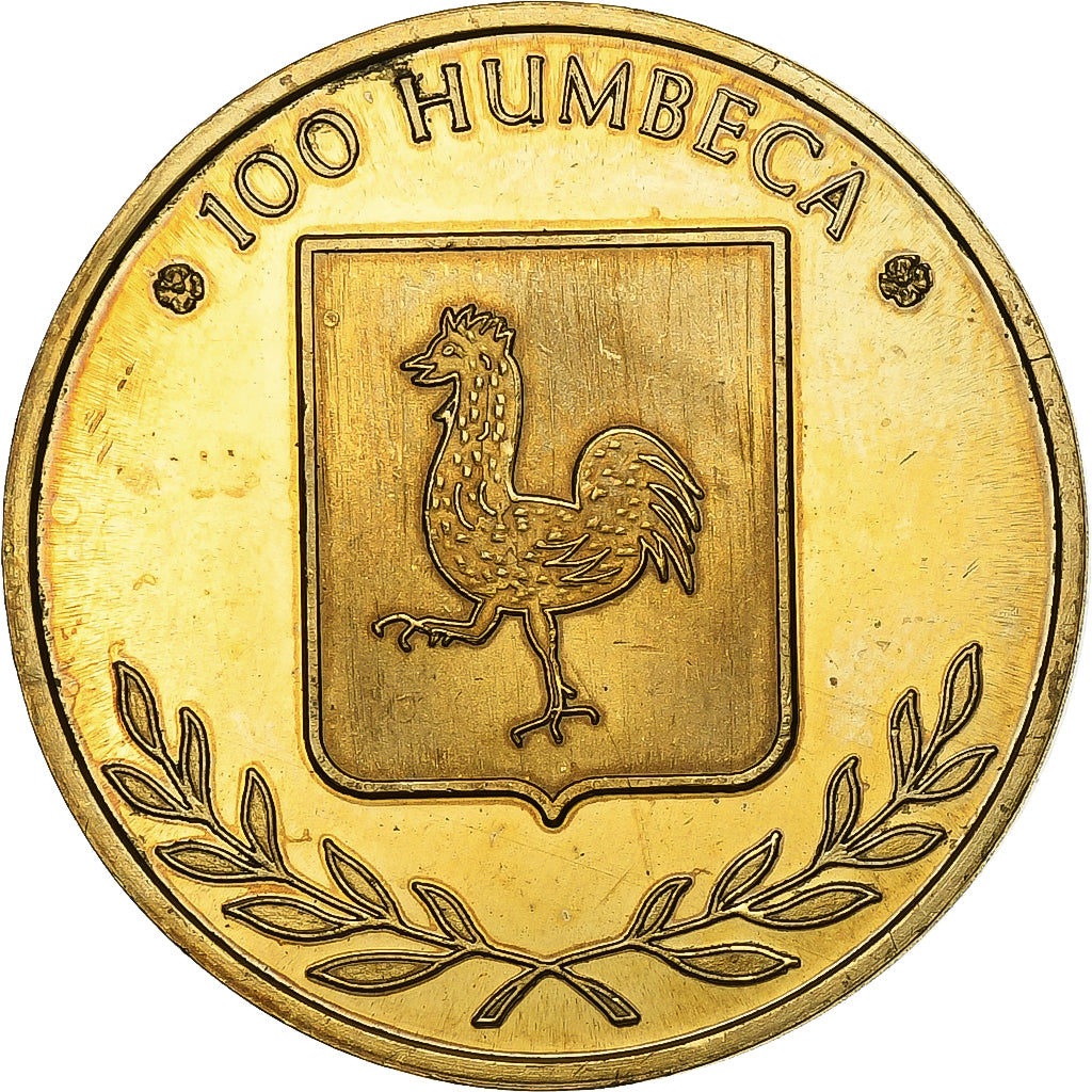 Belgia, Token, 100 Humbeca - Humbeek, 1982, Miedź, EF(40-45)