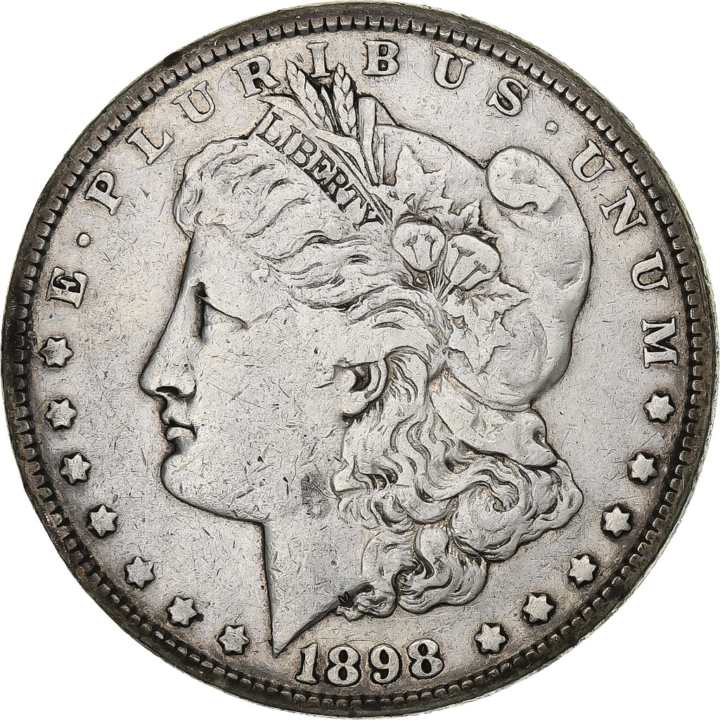 United States, Dollar, Morgan, 1898, Philadelphia, Silver, AU(50-53), KM:110