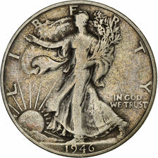 United States, Half Dollar, Walking Liberty, 1946, San Francisco, Silver