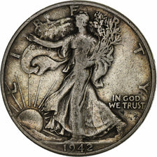 United States, Half Dollar, Walking Liberty, 1942, Philadelphia, Silver