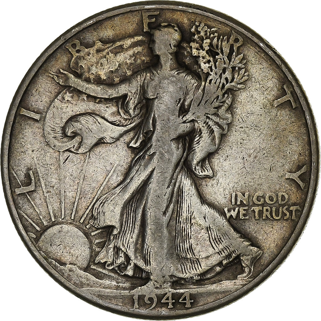 United States, Half Dollar, Walking Liberty, 1944, Philadelphia, Silver