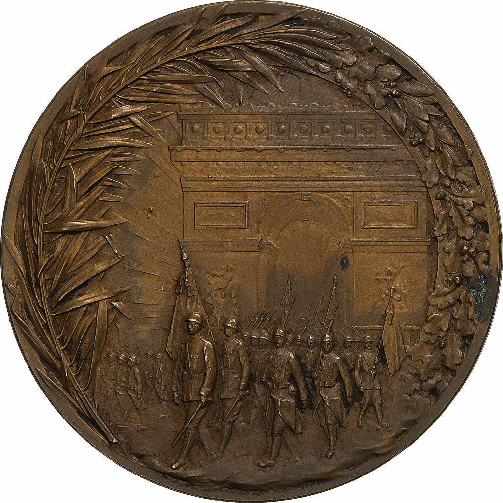 Frankreich, Medaille, Traité de Versailles, Victoire du Droit, 1919, Bronze, SS