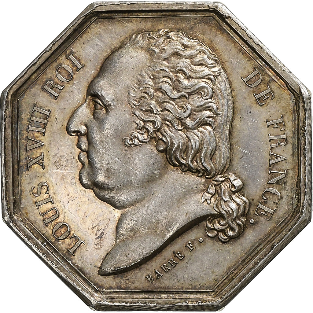 France, Token, Louis XVIII, Compagnie d'Assurances Générales à Paris, 1818