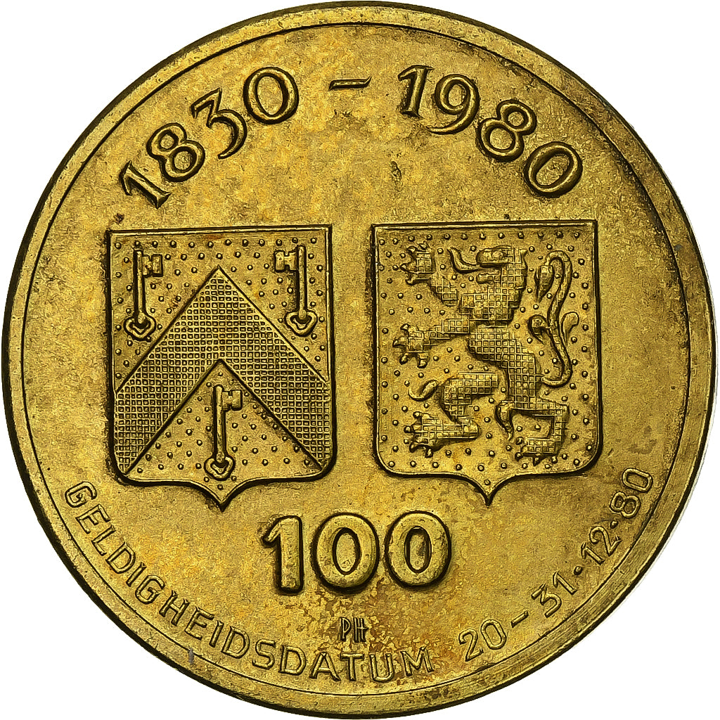 Belgien, Medaille, 100 Oostendse Florijn, 1980, Tombac, SS