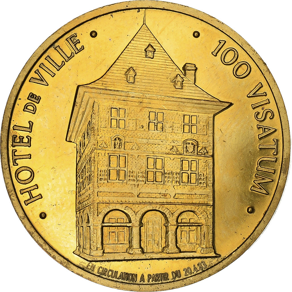 Belgia, Token, 100 Visatum - Visé, 1983, Miedź, EF(40-45)