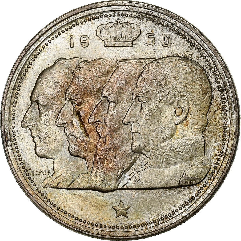 Belgium, 100 Francs, 1950, Bruxelles, Silver, EF(40-45), KM:138