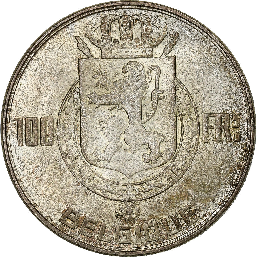 Belgium, 100 Francs, 1950, Bruxelles, Silver, EF(40-45), KM:138