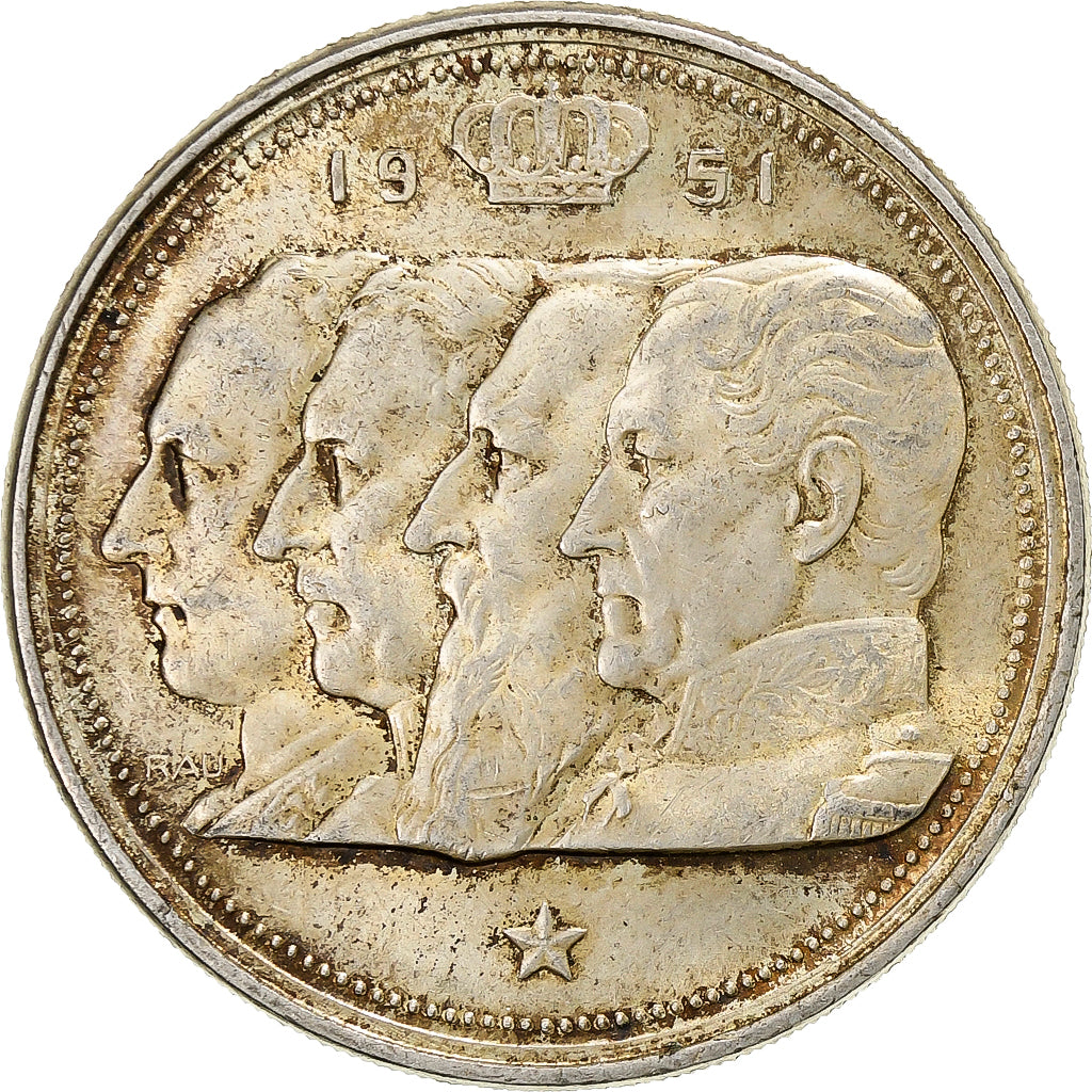 Belgium, 100 Francs, 1950, Bruxelles, Silver, EF(40-45), KM:138