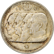 Belgium, 100 Francs, 1950, Bruxelles, Silver, EF(40-45), KM:138