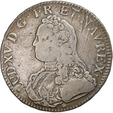 France, Louis XV, Ecu aux branches d'olivier, 1729, Lyon, Silver, VF(20-25)