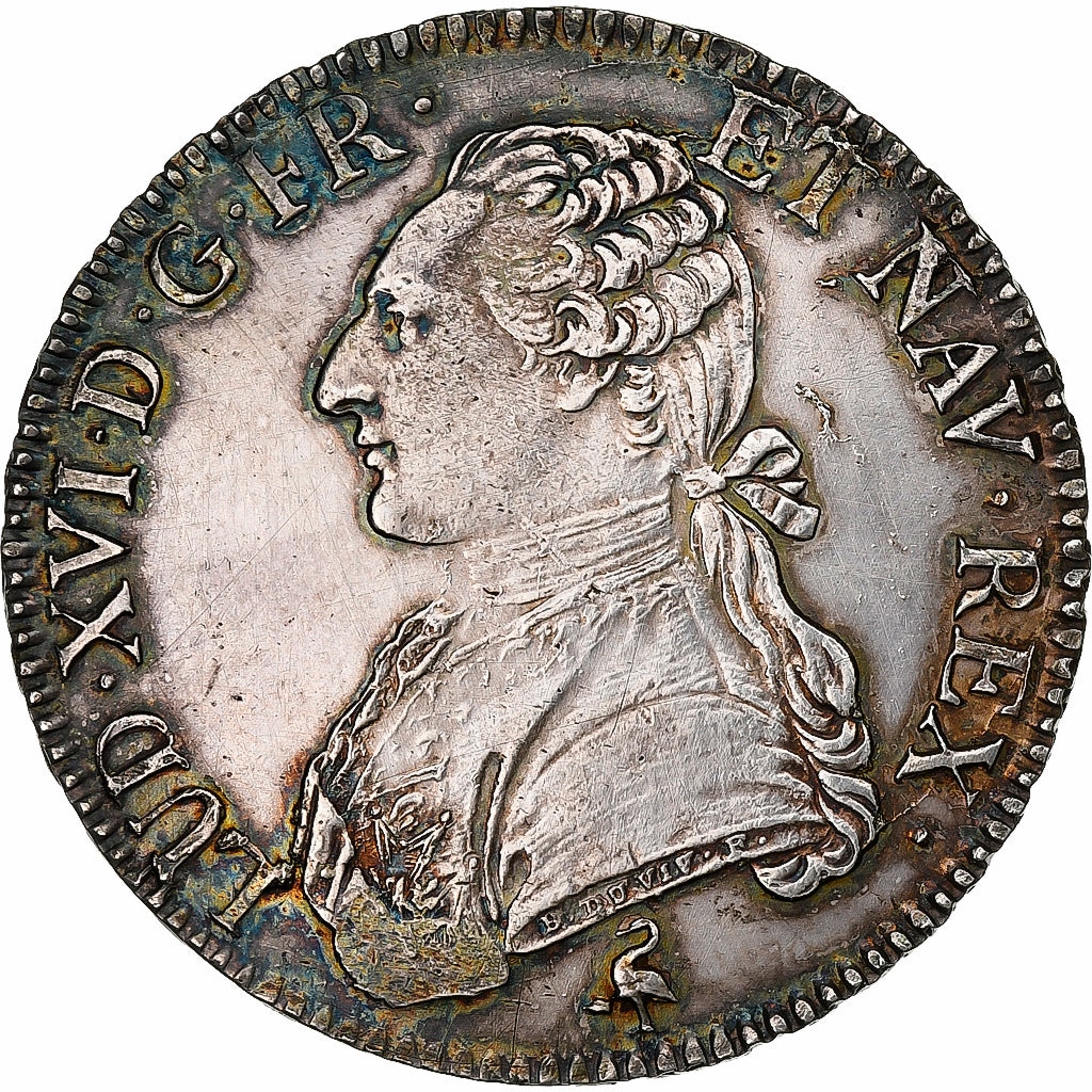França, Louis XVI, Ecu aux branches d'olivier, 1791, Paris, Prata, EF(40-45)