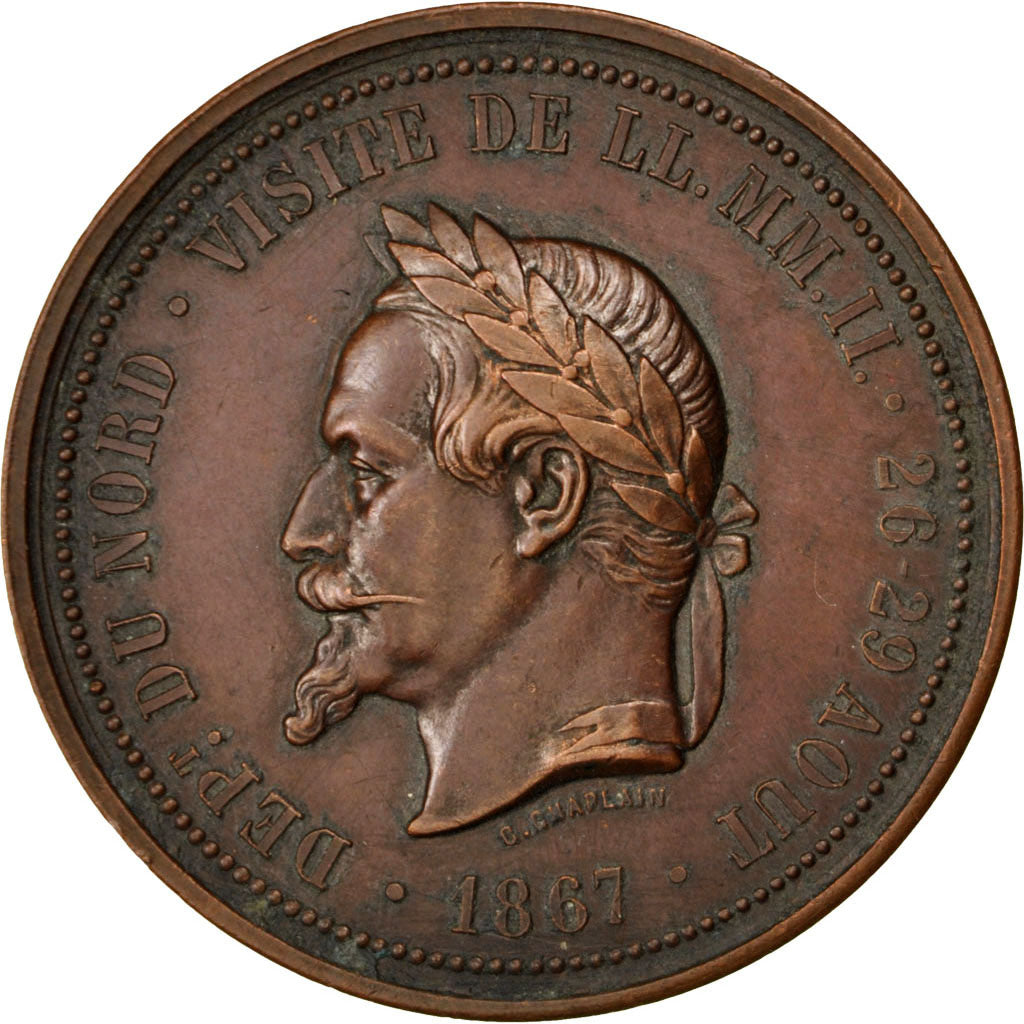 Frankreich, Medaille, Second French Empire, 1867, Kupfer, Borrel.A, SS+