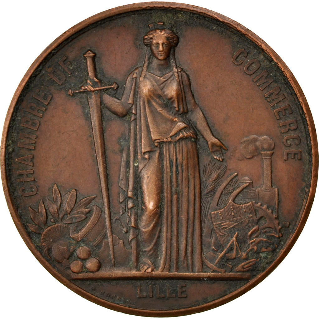 Frankreich, Medaille, Second French Empire, 1867, Kupfer, Borrel.A, SS+