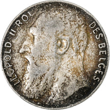 Belgien, Leopold II, 50 Centimes, 1901, Silber, S+, KM:50