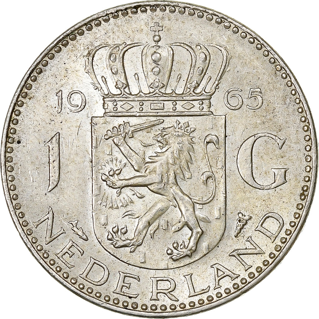 Pays-Bas, Juliana, 1 Gulden, 1965, Argent, TTB, KM:184