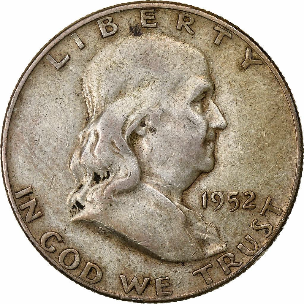 United States, 1/2 Dollar, Franklin, 1952, Denver, Silver, EF(40-45), KM:199