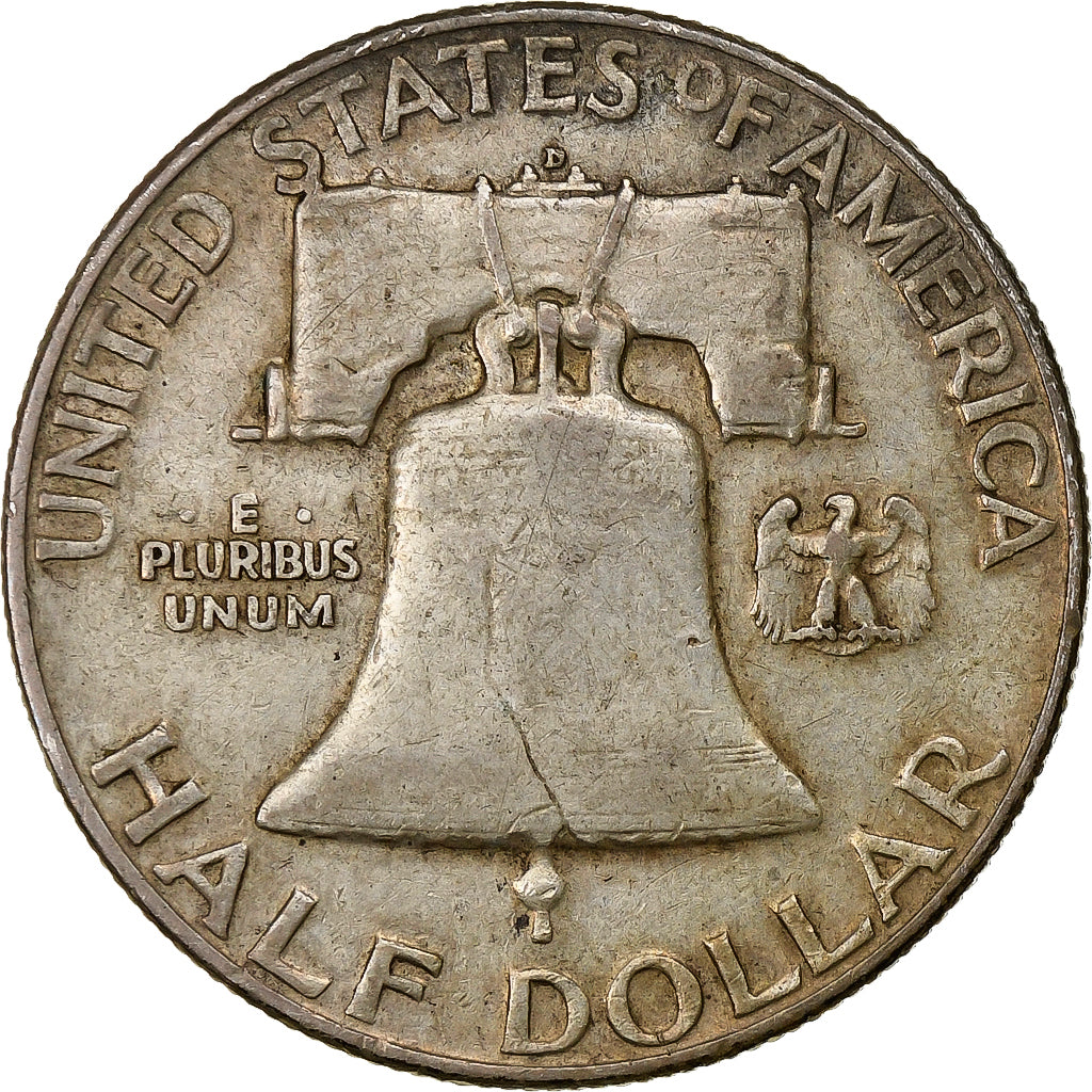 United States, 1/2 Dollar, Franklin, 1952, Denver, Silver, EF(40-45), KM:199