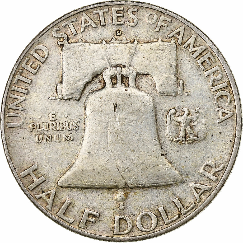United States, 1/2 Dollar, Franklin, 1958, Denver, Silver, EF(40-45), KM:199