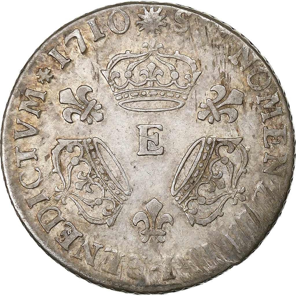 Frankreich, Louis XIV, 1/10 Écu aux 3 couronnes, 1710, Tours, Silber, SS+