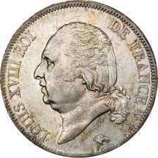 France, Louis XVIII, 5 Francs, 1819, Rouen, Silver, EF(40-45), KM:711