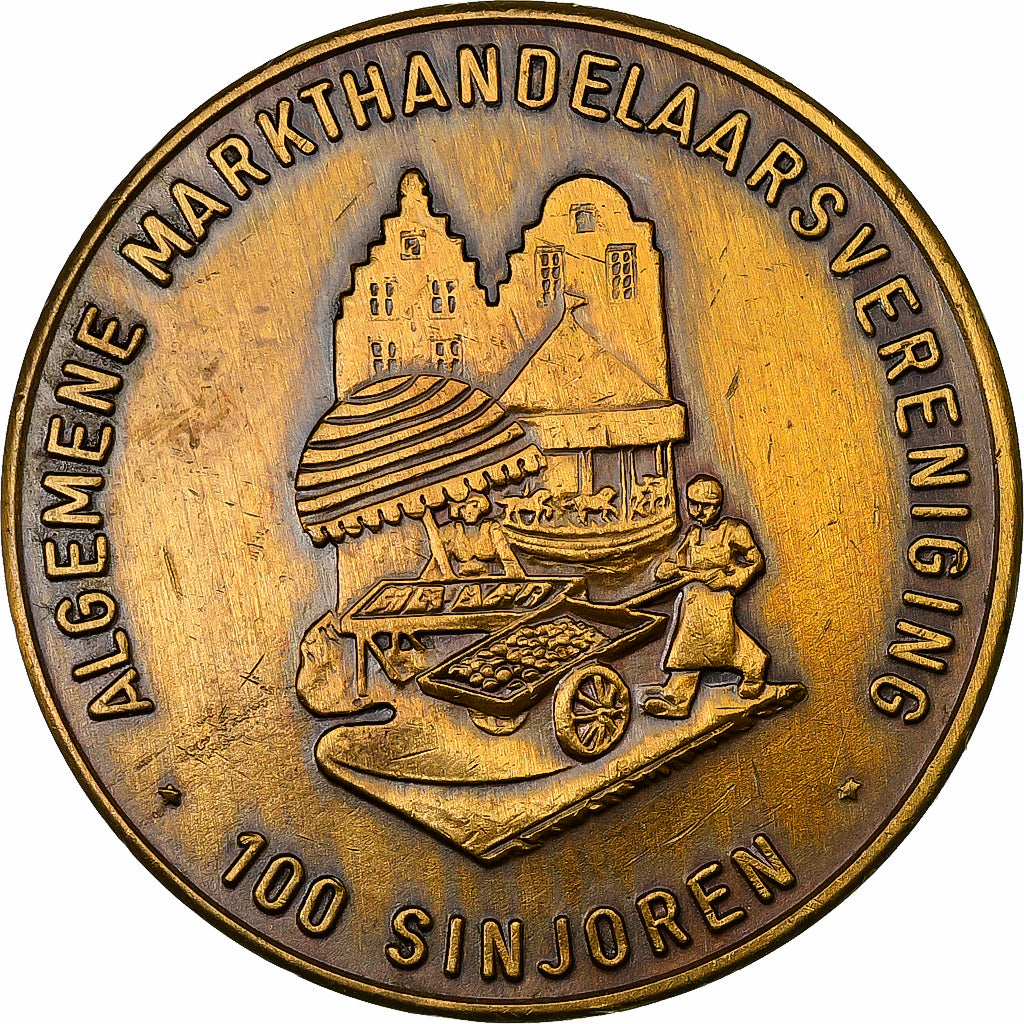 Belgio, ficha, 100 Sinjoren - Antwerpen, 1981, Bronzo, BB+