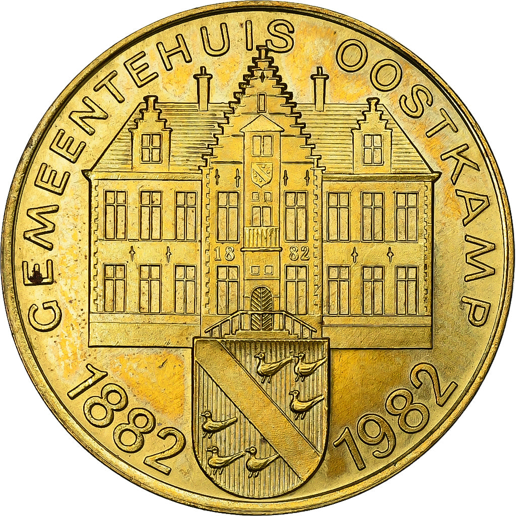 België, Token, 50 Merel - Oostkamp, 1982, Brass plated steel, ZF