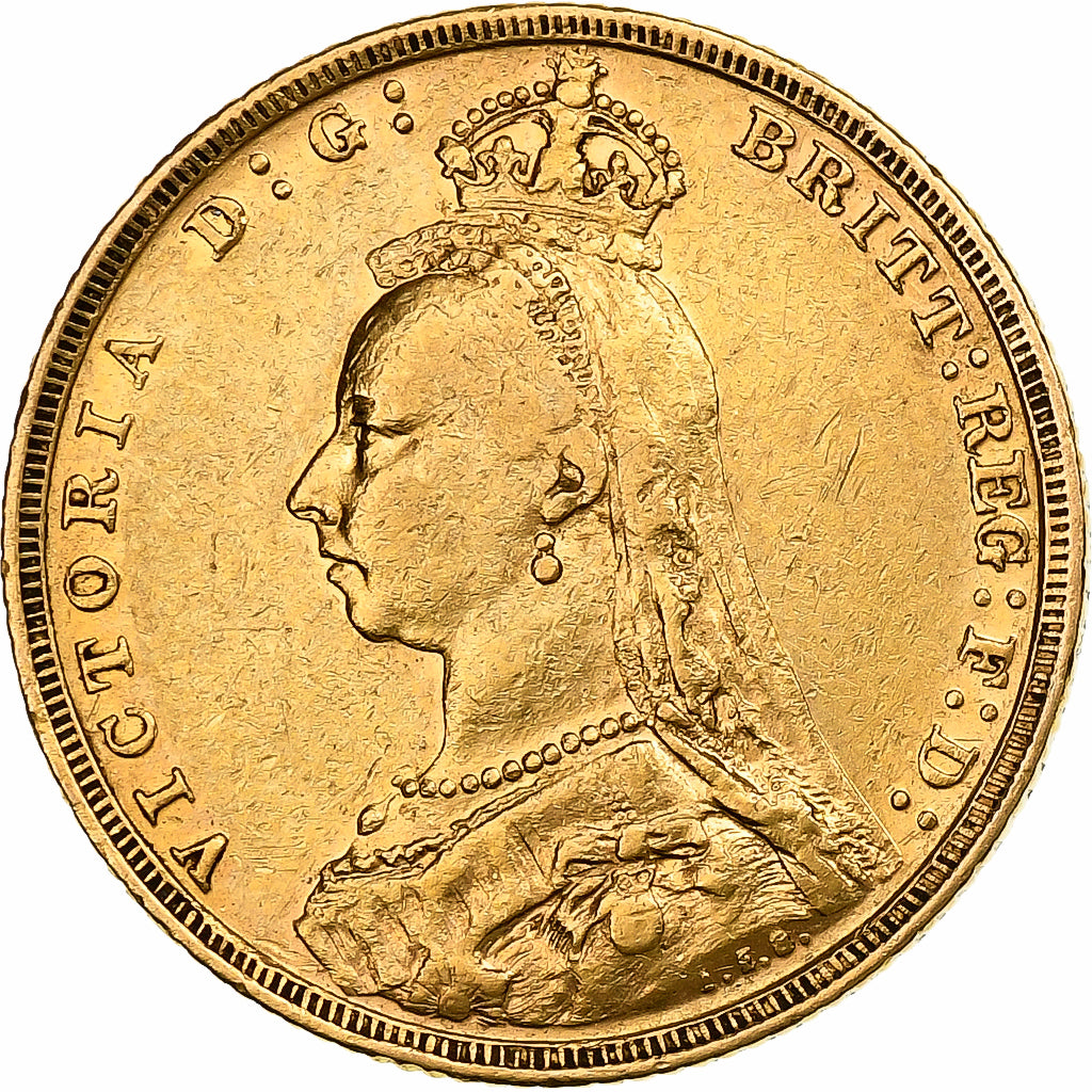 Australia, Victoria, Sovereign, 1892, Melbourne, Gold, EF(40-45)