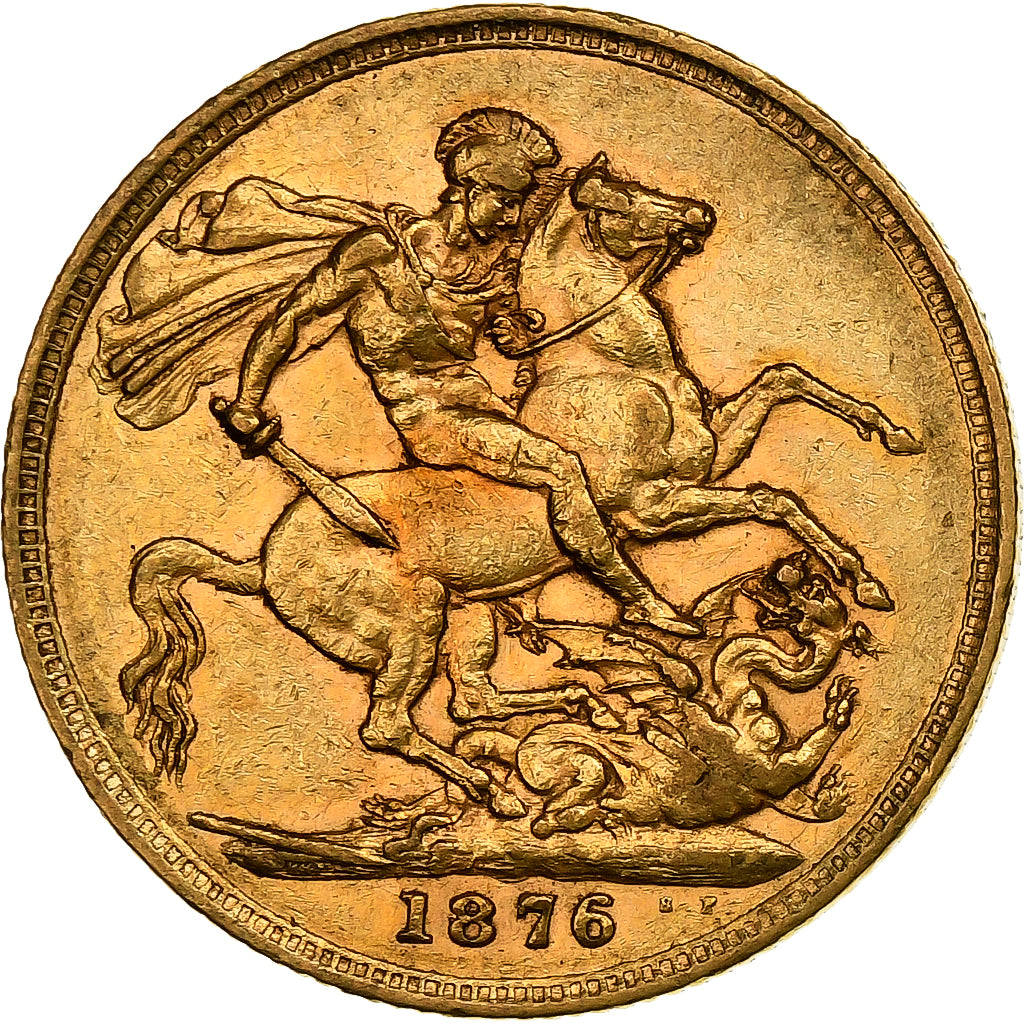 Australien, Victoria, Sovereign, 1876, Gold, SS, KM:7