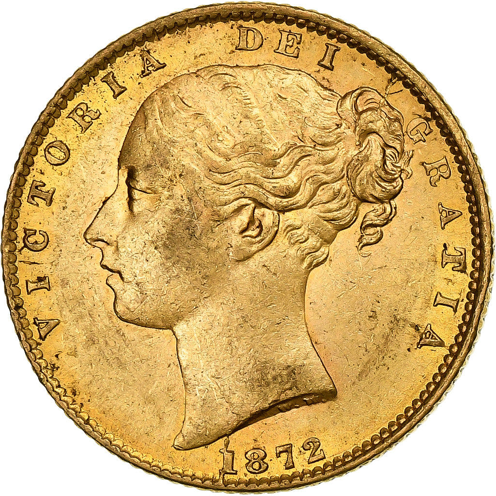 Great Britain, Victoria, Sovereign, 1872, London, Gold, EF(40-45), KM:736