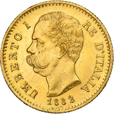 Italie, Umberto I, 20 Lire, 1882, Rome, Or, TTB, KM:21
