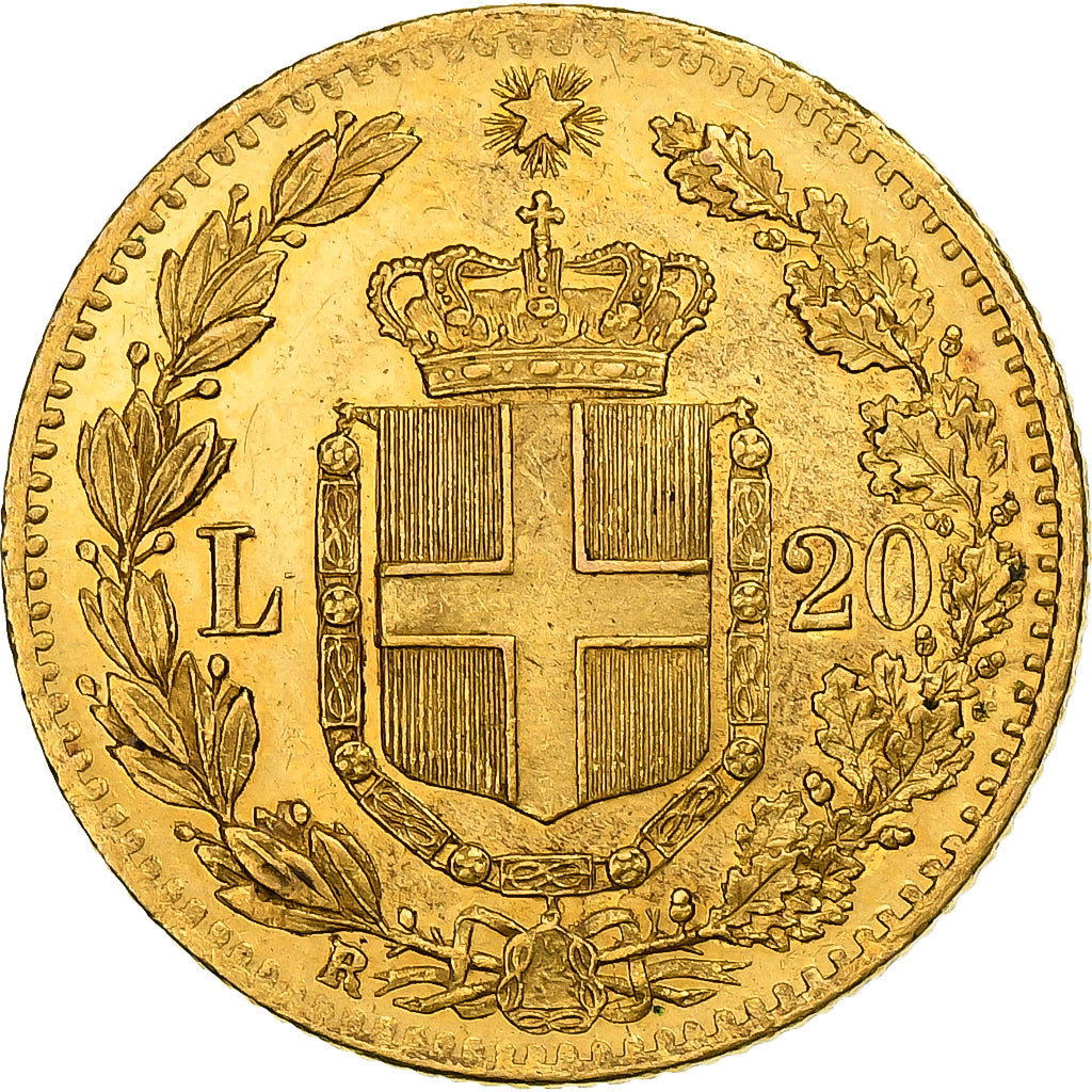 Italie, Umberto I, 20 Lire, 1882, Rome, Or, TTB, KM:21