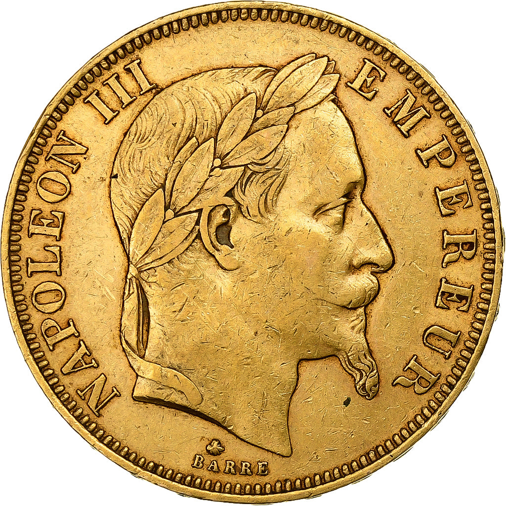 Francia, Napoleon III, 50 Francs, 1862, Paris, Oro, MBC, KM:804