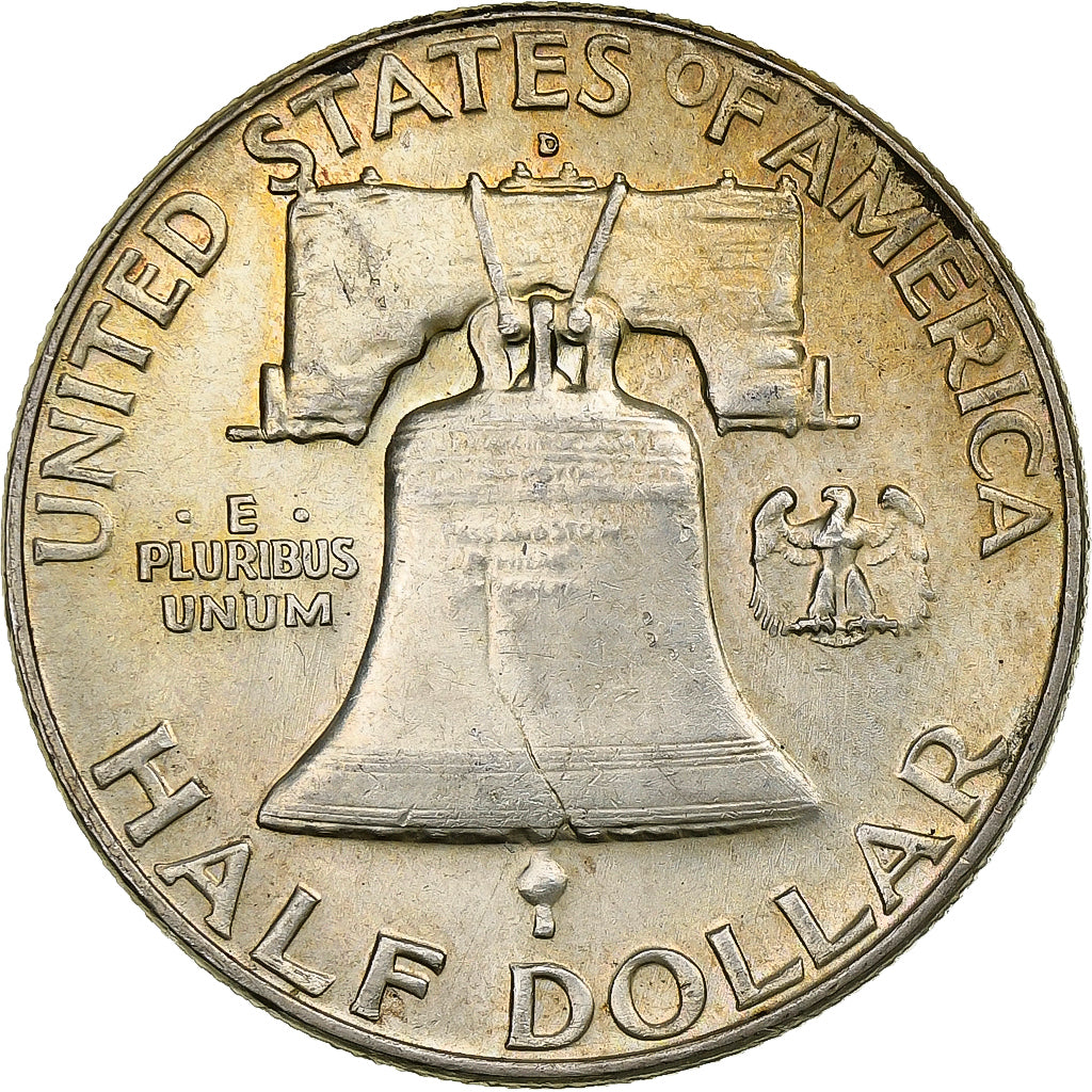 United States, Half Dollar, Franklin, 1963, Denver, Silver, EF(40-45), KM:199