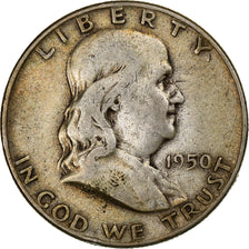 United States, Half Dollar, Franklin, 1950, Philadelphia, Silver, EF(40-45)