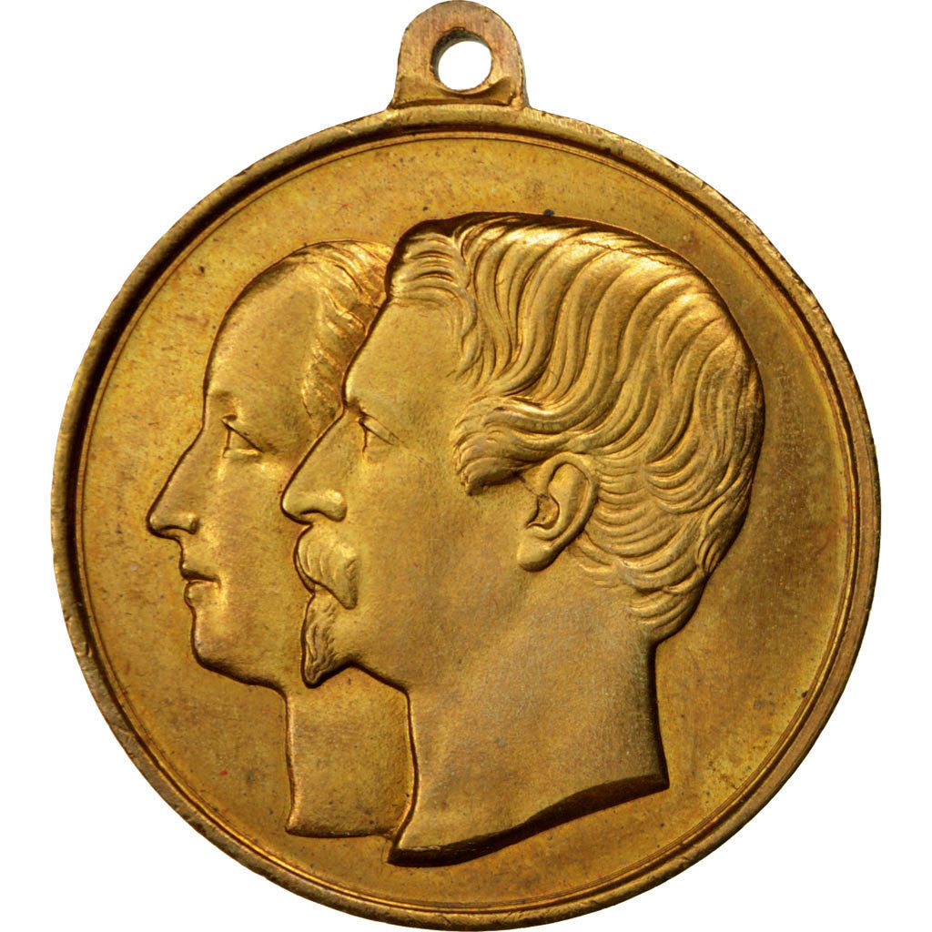 Francja, medal, Drugie imperium francuskie, 1853, Miedź, AU(55-58)