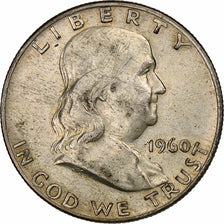 United States, Half Dollar, Franklin, 1960, Denver, Silver, EF(40-45), KM:199