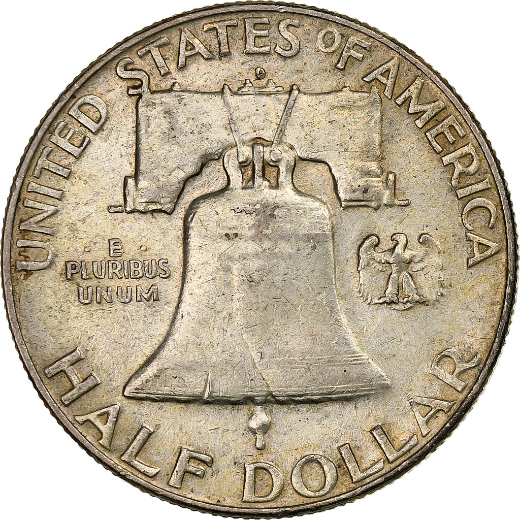 United States, Half Dollar, Franklin, 1960, Denver, Silver, EF(40-45), KM:199