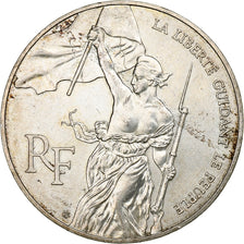 France, 100 Francs, Liberté guidant le peuple, 1993, Silver, AU(50-53)