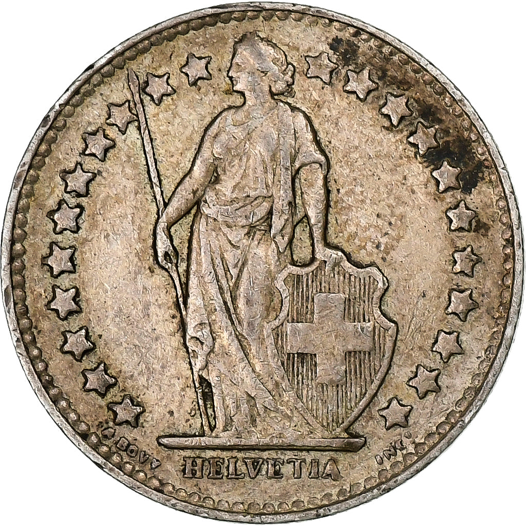 Schweiz, 1/2 Franc, 1944, Bern, Silber, SS, KM:23