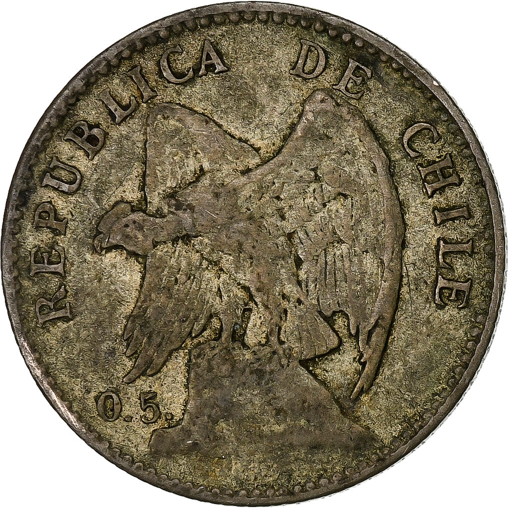Chile, 20 Centavos, 1906, Santiago, Silver, VF(30-35), KM:151.2