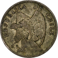 Chile, 20 Centavos, 1906, Santiago, Silver, VF(30-35), KM:151.2