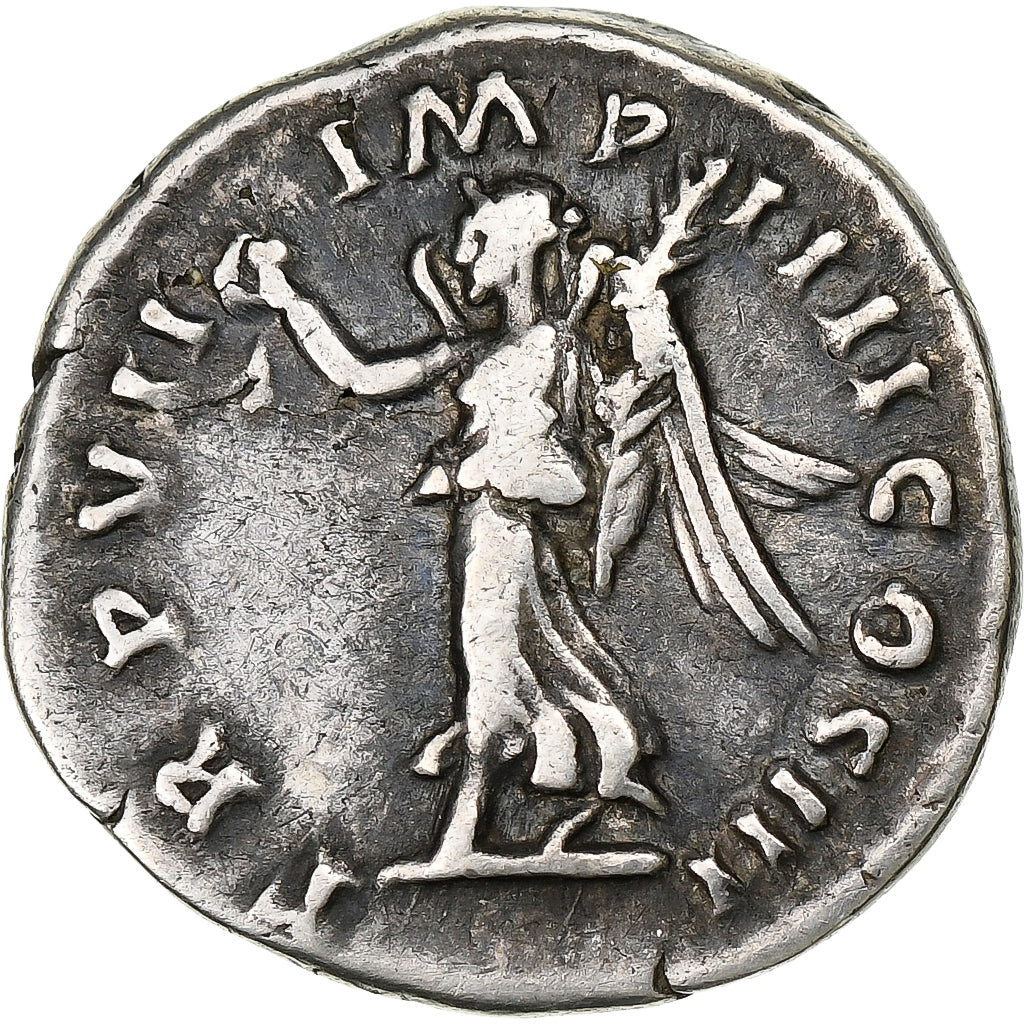 Lucius Verus, Denarius, 166-167, Rome, Argento, MB+, RIC:574